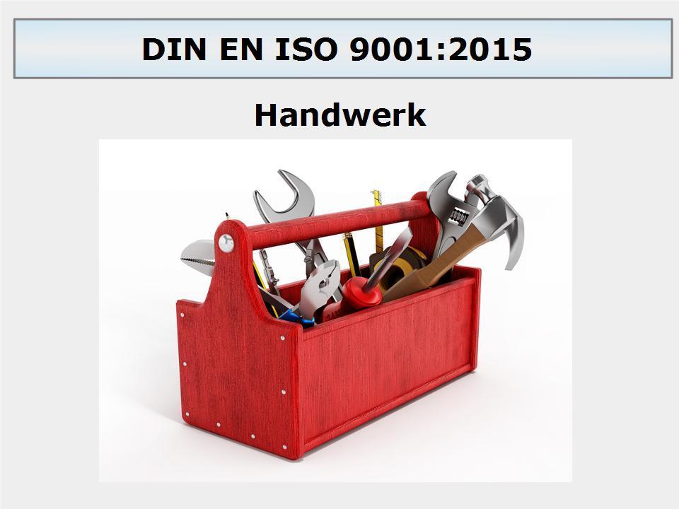 Vorlagen zur DIN EN ISO 9001:2015 Handwerk